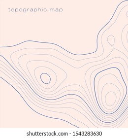 Topographic map contour background. Contour map vector. Map line of topography. Vector abstract topographic map concept with space for your copy. Wavy banners. Color geometric form