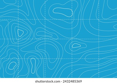 Topographic map with contour line grid water ocean, sea relief, depth. Nautical, cartography abstract area