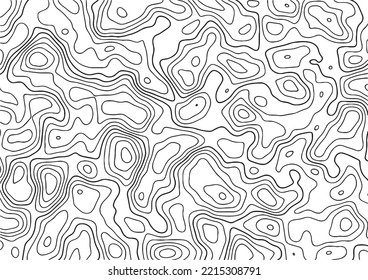 Topographic Map in Contour Lines
