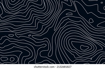 Topographic map contour vector mountain geographic relief background. Contour map terrain
