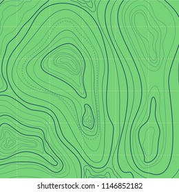 topographic map , dark lines ,green, vector