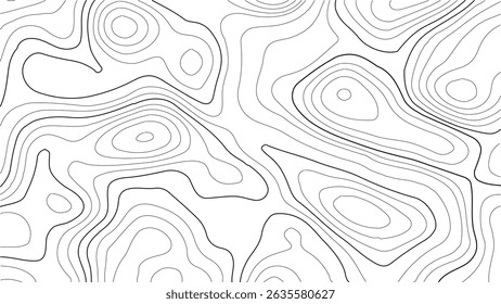 Topographic Map Design Featuring Intricate Vintage Contour Lines, Inspired by Classic Outdoor Exploration Maps, Wilderness Terrain, and Antique Cartographic Art.