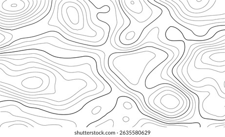 Topographic Map Design Featuring Intricate Vintage Contour Lines, Inspired by Classic Outdoor Exploration Maps, Wilderness Terrain, and Antique Cartographic Art.