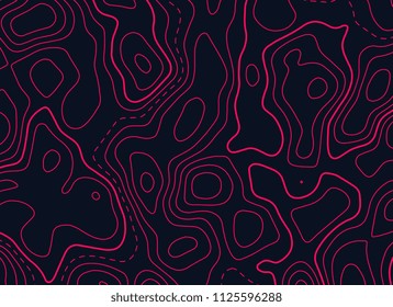 topographic map design in red color