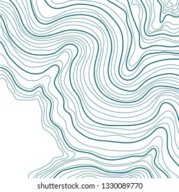 topographic map, elevation lines, blue on white background vector