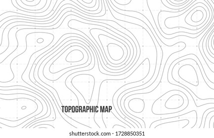 Topographic Map. Geographic Contour Map Background. Vector Illustration.