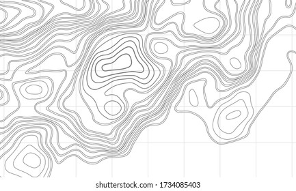 Topographic map. Geographic contour map background. Vector illustration.