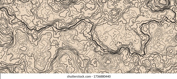 Topographic map. Geographic contour map background. Vector illustration.