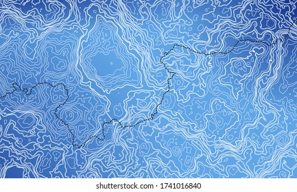 Topographic map. Geographic contour map background. Vector illustration.