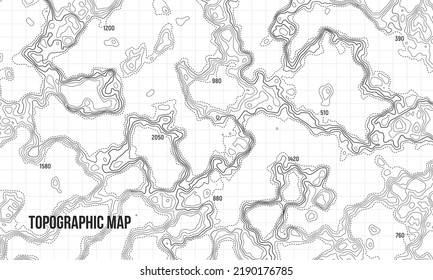 Topographic map. Geographic contour map background. Vector illustration.