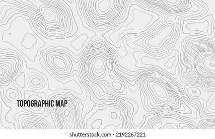 Mapa topográfico. Fondo del mapa del contorno geográfico. Ilustración vectorial.