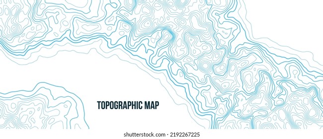 Topographic map. Geographic contour map background. Vector illustration.