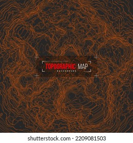 Mapa topográfico. Fondo del mapa del contorno geográfico. Ilustración vectorial.
