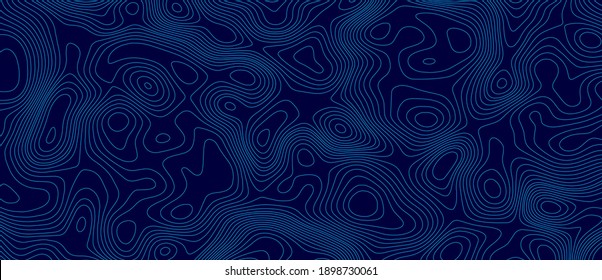Topographic map. Geographic mountain relief. Abstract lines background. Contour maps. Vector illustration.