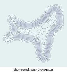 Mapa topográfico. Alivio geográfico de las montañas. Fondo de líneas abstractas. Mapas de contorno. Ilustración vectorial.