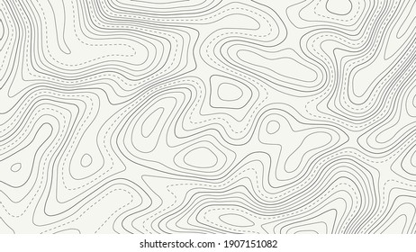 Topographic Map. Geographic Mountain Relief. Abstract Lines Background. Contour Maps. Vector Illustration.