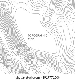 Topographic map. Geographic mountain relief. Abstract lines background. Contour maps. Vector illustration.