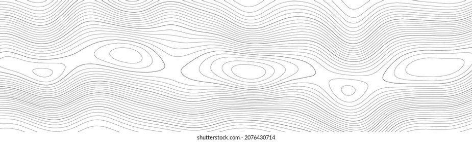 Mapa topográfico. Alivio geográfico de las montañas. Fondo de líneas abstractas. Mapas de contorno. Ilustración vectorial.