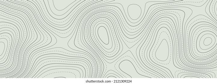 Mapa topográfico. Alivio geográfico de las montañas. Fondo de líneas abstractas. Mapas de contorno. Ilustración vectorial.