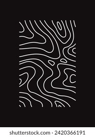 Topographische Karte. Geografisches Bergrelief. Abstrakte Linien, Hintergrund. Kontaktkarten. Vektorgrafik.