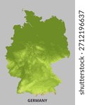 A topographic map of Germany is displayed, showcasing the country