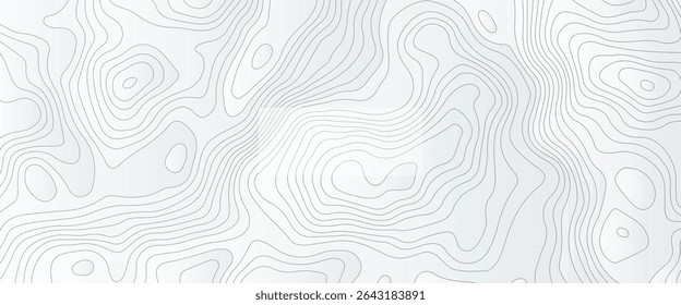 Mapa topográfico, linhas de contorno cinza no plano de fundo branco.