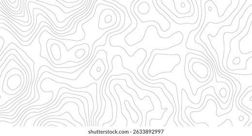 Mapa topográfico, grade, textura, relevo contorno do terreno. Plano de fundo de padrão vetorial com montanhas e contornos de linha ondulada de terra plana. Mapa topográfico monocromático abstrato, topografia, tema de cartografia