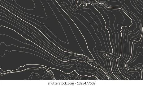 Topographic map height abstract polygonal land. Mountain topographic contour in lines and contours. Surface map of mountain future. Stripes landscape descripting data maps. 