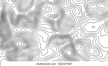 Topographic map height abstract polygonal land. Mountain topographic contour in lines and contours. Surface map of mountain future. Stripes landscape descripting data maps. 