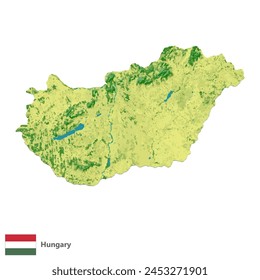 Topographic Map of Hungary (EPS)