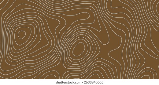Topographic map like abstract backdrop. Fractal lines, organic pattern print, Seamless earth line, Wavy lines shaped like the contours of the land, geographic grid map, mountain, area.