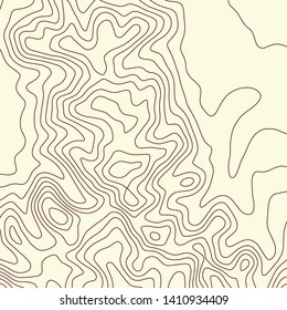 Topographic map lines background. Abstract vector illustration. Contour vector map.