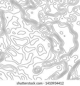 Topographic map lines background. Abstract vector illustration. Contour vector map.