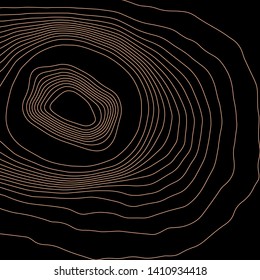 Topographic map lines background. Abstract vector illustration. Contour vector map.