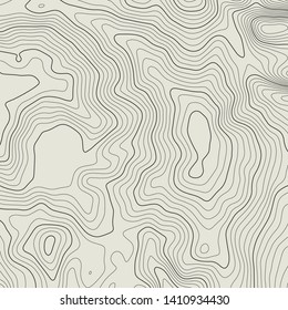 Topographic map lines background. Abstract vector illustration. Contour vector map.