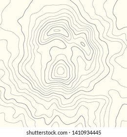 Topographic map lines background. Abstract vector illustration. Contour vector map.