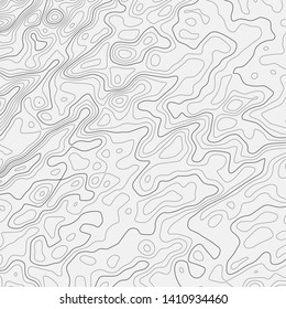 Topographic map lines background. Abstract vector illustration. Contour vector map.