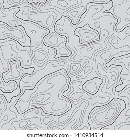 Topographic map lines background. Abstract vector illustration. Contour vector map.