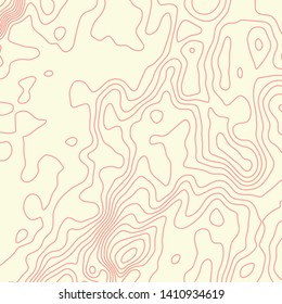 Topographic map lines background. Abstract vector illustration. Contour vector map.