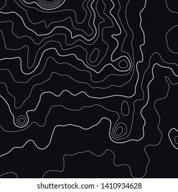 Topographic map lines background. Abstract vector illustration. Contour vector map.