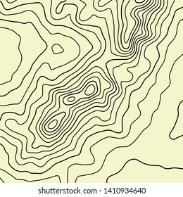 Topographic map lines background. Abstract vector illustration. Contour vector map.