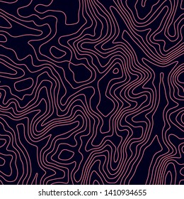 Topographic map lines background. Abstract vector illustration. Contour vector map.