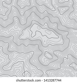Topographic map lines background. Abstract vector illustration. Contour vector map.