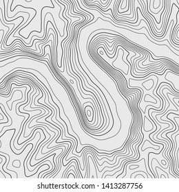 Topographic map lines background. Abstract vector illustration. Contour vector map.