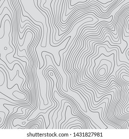 Topographic map lines background. Abstract vector illustration. Contour vector map.