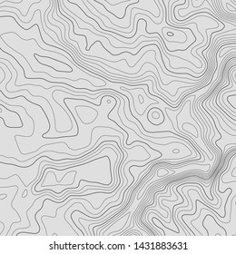 Vektor Stok Topographic Map Vector Abstract Elevation Lines Tanpa