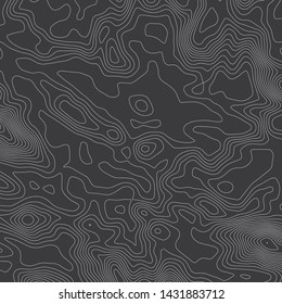 Topographic map lines background. Abstract vector illustration. Contour vector map.