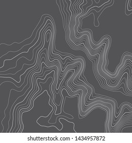 Topographic map lines background. Abstract vector illustration. Contour vector map.