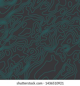 Topographic map lines background. Abstract vector illustration. Contour vector map.