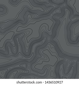 Topographic map lines background. Abstract vector illustration. Contour vector map.